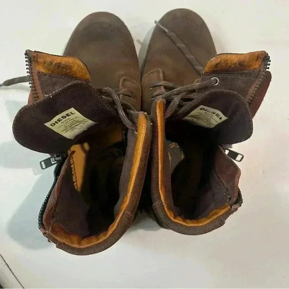 Diesel only the Brave Side Zipped Brown Ancle Boots Men's US 7 RN93243 Leather - Picture 6 of 8